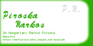 piroska markos business card